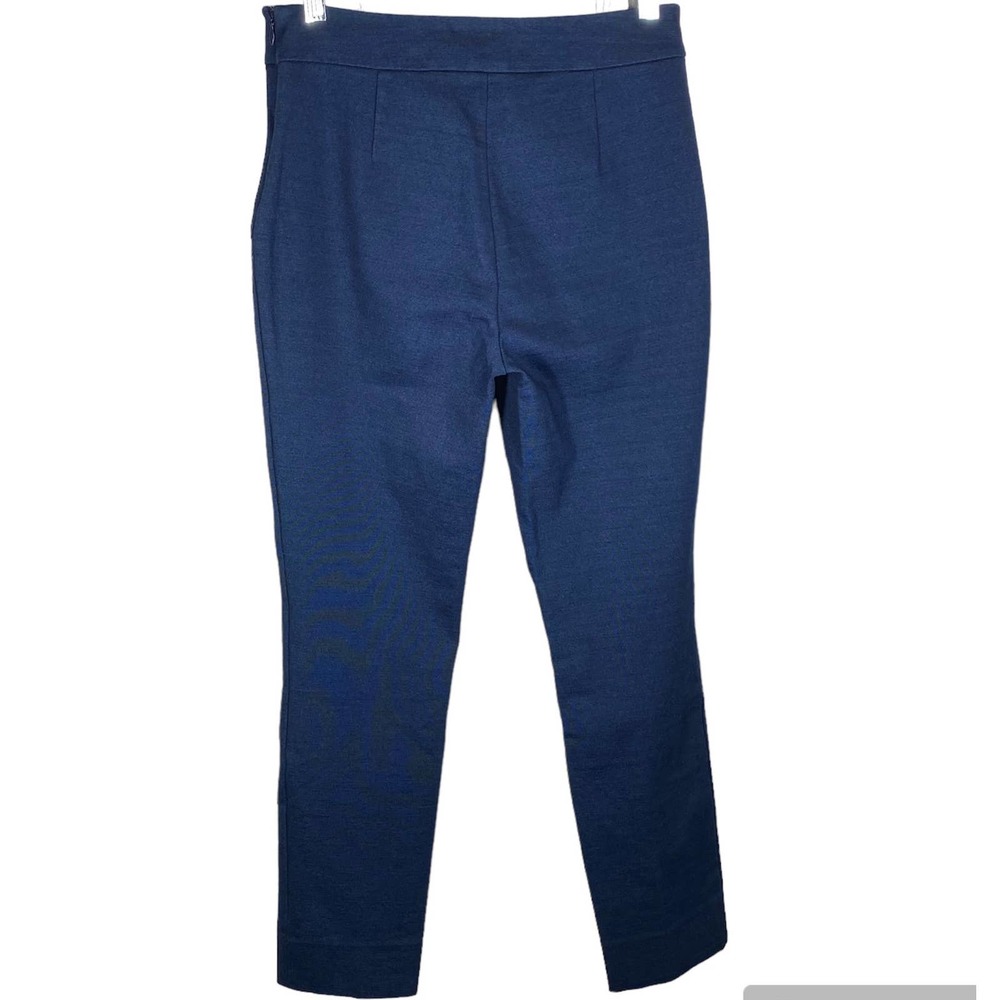 Diane von Furstenberg DVF Farrah Skinny Ponte Cropped Ankle Pants Blue Size 4n - Picture 3 of 7
